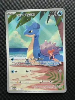 Pokemon TCG Destined Rivals Misty's Lapras Illustration Rare Card 194/182 - Image 1