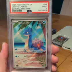 Pokemon TCG Misty's Lapras 194/182 Destined Rivals Illustration Rare Card PSA 9 - Image 1