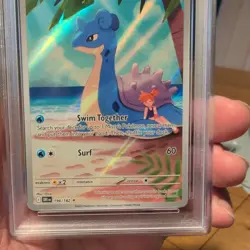 Pokemon TCG Misty's Lapras 194/182 Destined Rivals Illustration Rare Card PSA 9 - Image 3