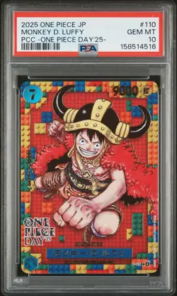 2025 ONE PIECE JAPANESE PREMIUM COLLECTION OP DAY'25 #110 MONKEY D. LUFFY PSA 10 - Image 1