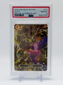 2025 ONE PIECE EN LILITH OP13-111 SP ALT ART PSA 10 - Image 1