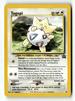 Pokemon Card Togepi LP WoTC Promo 30/53 (5) - Image 1