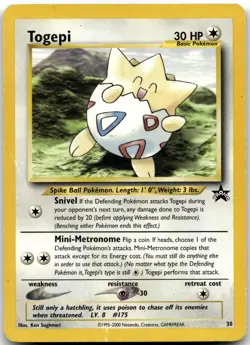 Togepi 30 Promo Wizards Black Star Promos Pokemon Heavily Played - Image 2