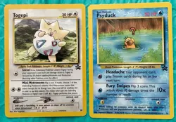 Pokemon TCG: Psyduck WoTC Black Star Promo #20 & Togepi Black Star Promo #30 NM - Image 1
