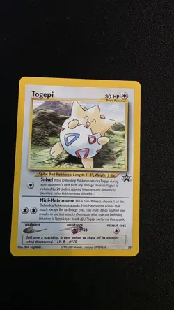Pokemon Card Togepi 30 Wizards Black Star Promo WOTC Near Mint - Image 1