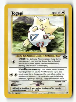 Pokemon Card Togepi LP WoTC Promo 30/53 (1) - Image 1
