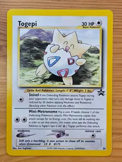 Pokemon TCG Togepi Black Star Promo #30 LP/NM WOTC. - Image 1