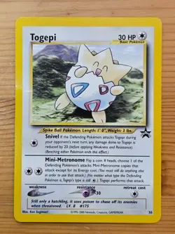 Pokemon TCG Togepi Black Star Promo #30 LP/NM WOTC. - Image 1