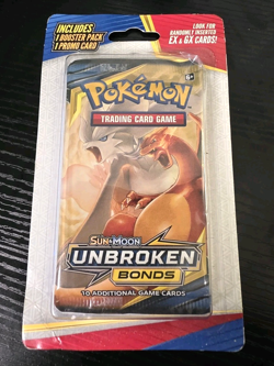 MJ Holdings Booster Pack w/ Promo Card - Unbroken Bonds - Charizard/Reshiram Art - Image 1
