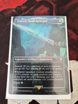 Anduril, Narsil Reforged Borderless Rare, Foil, Mtg, Nm, Lord Of The Rings - Image 1