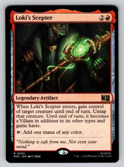 Loki's Scepter 56 Rare Commander: Marvel Super Heroes Magic: The Gathering NM - Image 1
