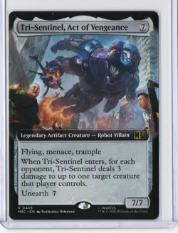 Tri Sentinel Act of Vengeance Extended Art 456 MTG MSC R NM (Normal, Non-Foil) - Image 1