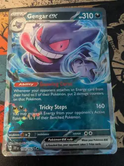 Pokemon TCG Gengar EX Temporal Forces Ultra Rare Card 104/162 - Image 1