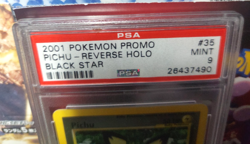 2001 Pokemon Promo Pichu Reverse Holo Black Star #35 PSA 9 Mint - Image 2