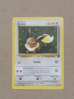 Eevee 55/82 Common Team Rocket Pokemon Unlimited Lightly Played - Image 1