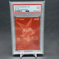 2025 Pokemon BLK EN Victini Black Bolt Black White Rare #171 PSA 9 MINT - Image 1