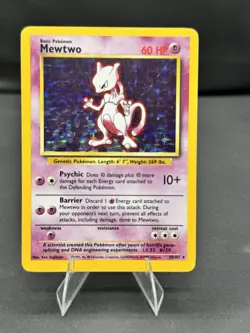 Pokemon TCG Mewtwo Base Set 10/102 Holo 1999-2000 Wizards Base Set Copyright... - Image 1