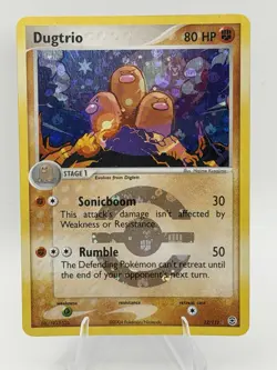 Pokemon Dugtrio 80 HP Rare Reverse Holo 22/112 EX FireRed & LeafGreen 2004 - Image 1