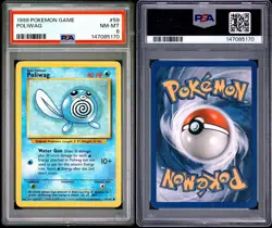 1999 POKEMON BASE SET UNLIMITED #59 POLIWAG PSA 8 - Image 3