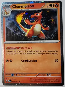 Swirl 🌀 Charmeleon 008/091 Cosmos Holo Bleed Error Rare Pokemon TCG ✨ - Image 3