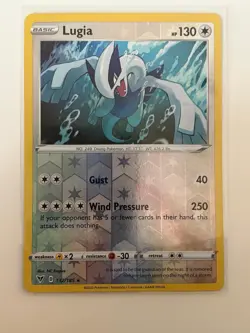 Lugia 132/185 Rare Vivid Voltage Pokemon Reverse Holo Lightly Played - Image 1