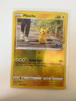 Pikachu 027/078 Common Pokemon GO Pokemon Reverse Holo Lightly Played - Image 1