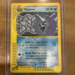 Pokemon TCG Cloyster 8/165 Holo Rare Expedition E-reader - NM - Image 1