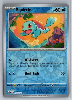 Squirtle 007/165 Common 151 Pokemon Reverse Holo Near Mint - Image 1