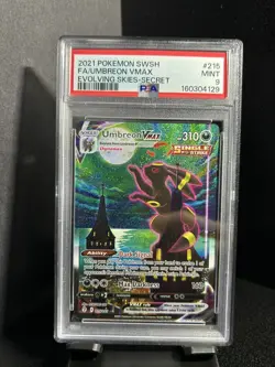 2021 Pokemon Umbreon VMAX Secret Rare Holo PSA 9 *Mint condition Moonbreon* - Image 1
