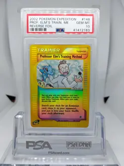 Pokemon Professor Elms Training Method 148/165 Expedition Reverse Holo Psa 10 - Image 2