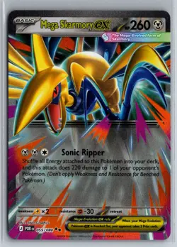 Mega Skarmory ex 055/088 Double Rare Perfect Order Pokemon Near Mint - Image 1