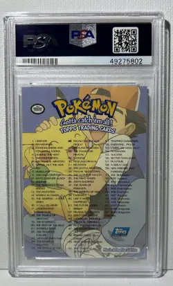 1999 TOPPS POKEMON THE MOVIE EDT CHECKLIST MOVIE EDITION PSA 10 Gem Mint 💎 - Image 2