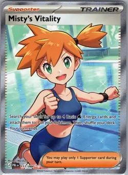Misty's Vitality 111/084 Pitch Black Ultra Rare NM Pokemon TCG - Image 1