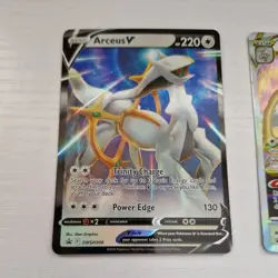 Pokemon TCG Arceus V SWSH306 & Arceus VStar SWSH307 Promos With Sleeves - Image 2