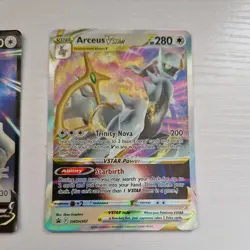 Pokemon TCG Arceus V SWSH306 & Arceus VStar SWSH307 Promos With Sleeves - Image 3