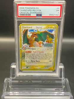 2006 POKEMON EX #4 CHARIZARD REV.FOIL PR CRYSTAL GUARDIAN PSA 1 - Image 1