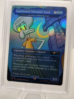 2025 MAGIC THE GATHERING SPONGEBOB SECRET LAIR DROP FOIL PSA 10 GEM SQUIDWARD - Image 2