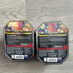 Pokemon TCG 2 Tin Lot Charizard Mega Charizard X & Y Tin 2023 Multicolor - Image 2
