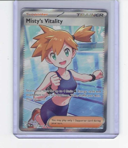 Pokemon TCG Pitch Black Misty's Vitality Trainer Illustration Art 111/084 - Image 1