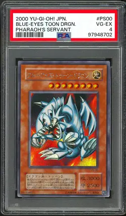 PSA 4 - 2000 YU-GI-OH! JPN -PHARAOH'S SERVANT BLUE-EYES TOON DRAGON PS-00 - Image 1