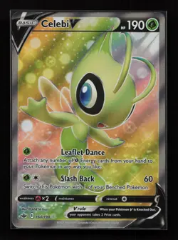 Celebi V (Full Art) Ultra Rare SWSH06: Chilling Reign 160/198 NM - Image 1