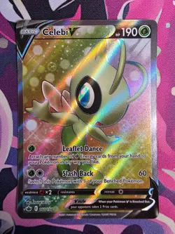 Celebi V (Full Art) 160/198 Swsh06: Sword & Shield - Chilling Reign Holo - Image 2
