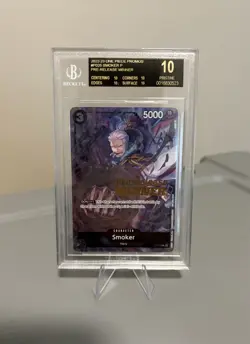 One Piece Smoker BLACK LABEL P-025 BGS 10 Promo Prerelease Winner Card - Image 1