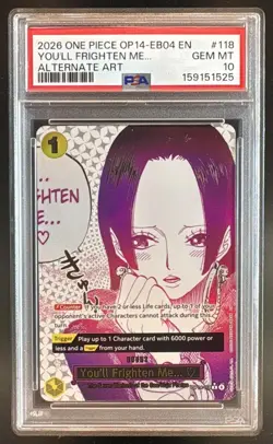 2026 One Piece Azure Sea's Seven You'll Frighten Me... #OP14-118 Rare PSA 10 - Image 1
