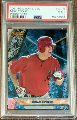 2011 Bowman Mike Trout Bowman's Best Prospects RC PSA 9 Mint L.A. Angels #BBP9 - Image 1