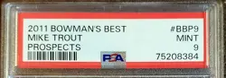 2011 Bowman Mike Trout Bowman's Best Prospects RC PSA 9 Mint L.A. Angels #BBP9 - Image 2