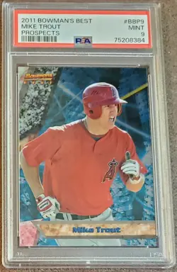 2011 Bowman Mike Trout Bowman's Best Prospects RC PSA 9 Mint L.A. Angels #BBP9 - Image 5