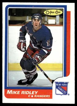 1986-87 O-Pee-Chee Mike Ridley Rookie New York Rangers #66 - Image 1