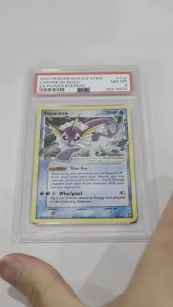 2007 Pokemon EX Power Keepers #102/108 Vaporeon Gold Star Holo PSA 8 NM-MT - Image 2