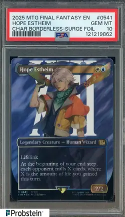 2025 MTG Final Fantasy Borderless Surge Foil #0541 Hope Estheim PSA 10 GEM MINT - Image 1